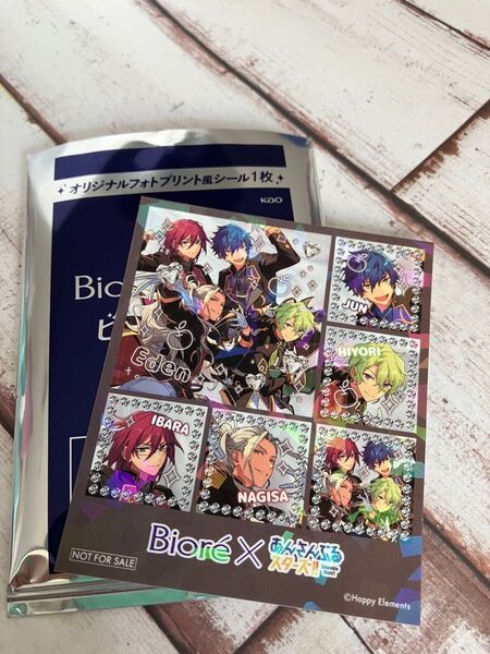 Biore×あんさんぶるスターズ!! オリジナルフォトプリント風シール 1枚 あんスタ Eden