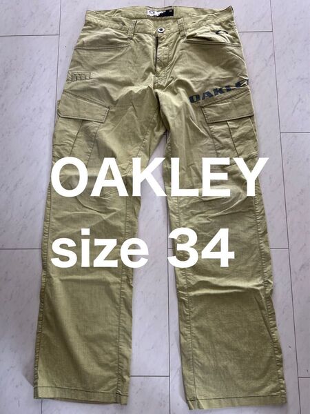 OAKLEY カーゴパンツ size 34 メンズ 古着 ゴルフウェア パンツ