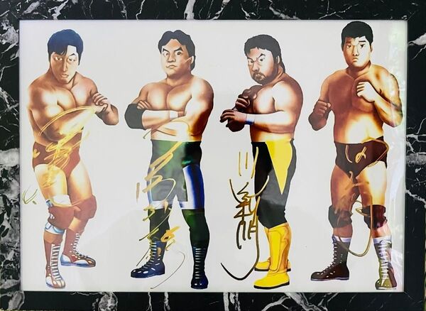 全日本プロレス 栄光の四天王 三沢 光晴 川田 利明 田上 明 小橋 建太 サインフォト
