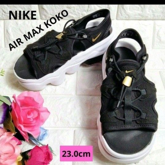 NIKE ナイキ AIR MAX KOKO エアマックス ココサンダル スポーツサンダル 厚底 ブラック×ホワイト 23cm