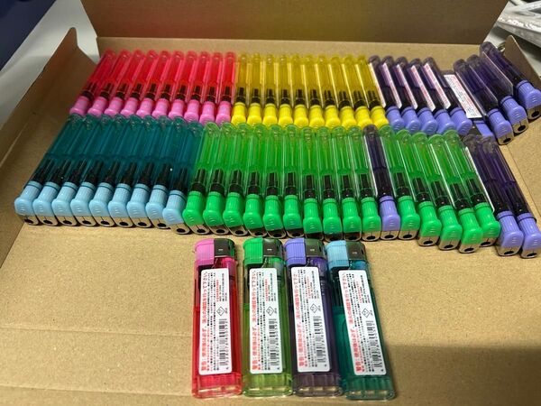 使い捨てライター サービスライター まとめ売りプッシュ式電子ライ60本