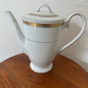 ノリタケ Noritake リッチモンド ティーポット ロング 白 金彩 ポット
