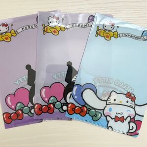 sanrio サンリオ ダイソー 50周年 ミニクリアファイル クロミ シナモロール シナモン 3枚セット 匿名発送