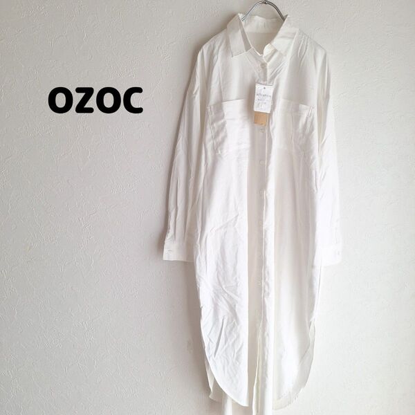 【タグ付き新品】OZOC シャツワンピース オゾック 4401
