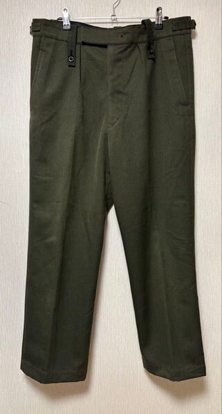 70s【euro vintage】ドレスパンツ ミリタリー 古着 ボトムス パンツ 軍パン スラックス