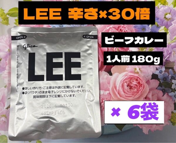 LEE ビーフカレー 辛さ×30倍 6袋セット