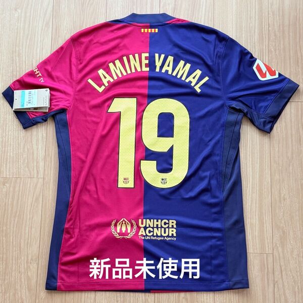 【新品未使用】FCバルセロナ 2024/25レプリカユニフォーム 背番号19 ラミン・ヤマル USサイズM Nike ナイキ