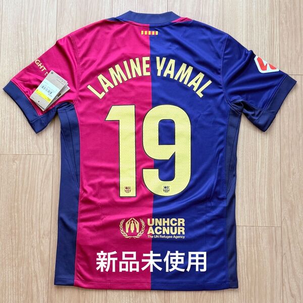 【新品未使用】FCバルセロナ 2024/25レプリカユニフォーム 背番号19 ラミン・ヤマル USサイズS Nike ナイキ