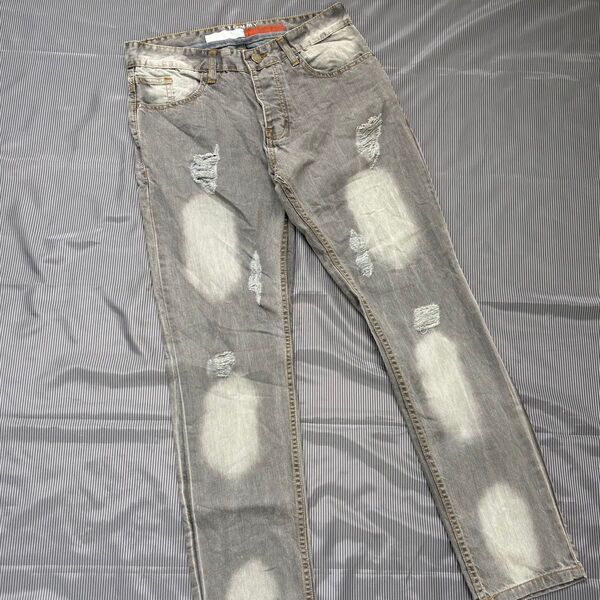 【JM37】TommyHilfiger ダメージデニム W32L32