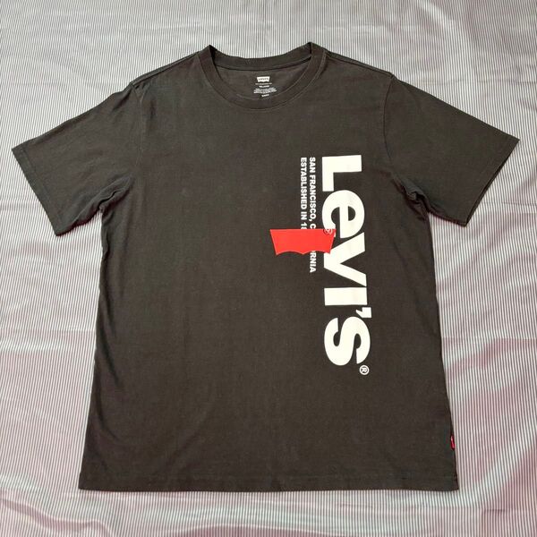 【TM51】Levi's Tシャツ ブラック M ロゴ入り