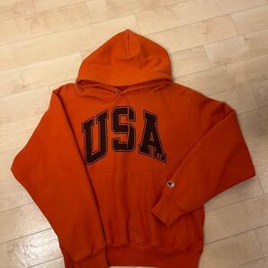 激レア 00s Champion USA オレンジ プレミアムリバースウィーブ