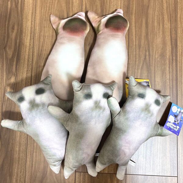 ★未使用★ ユニークにゃんこ・パクパクにゃんこ クッション【5点セット 】まとめ売り プライズ品