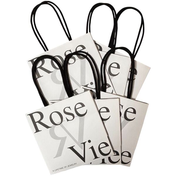 新品 Rose Vie ショップ袋 5枚セット ショッパー 小さめ ショッピングバッグ