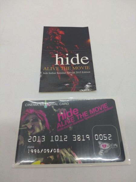 hide ALIVE THE MOVIE シネマメモリアルカード ステッカー