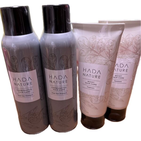 HADA NATURE 炭酸ヘッドスパシャンプー&トリートメント 4個セット