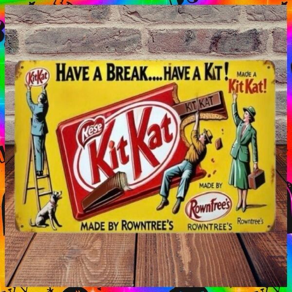 【ブリキ看板】キットカット KitKat ヴィンテージ アメリカン雑貨