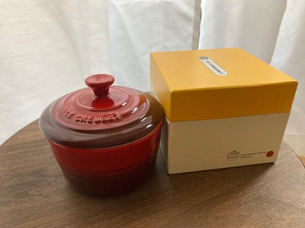 新品☆ル・クルーゼ ラージラムカン 蓋付き レッド