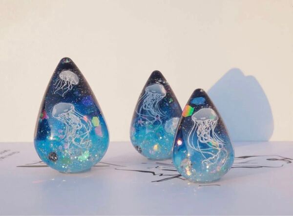 No 47 シリコンモールド 水滴 大中小 3点セット 置物作り ハンドメイド レジン モールドモールド