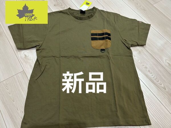 新品☆LOGOS PARK Tシャツ オリーブ メンズ Lサイズ