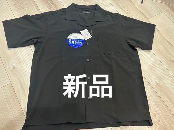 新品☆半袖シャツ メンズ 接触冷感 ブラック Mサイズ