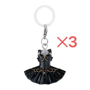 バレエモチーフ めじるしアクセサリー チュチュドレス ブラック 3個セット