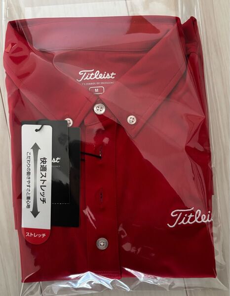 Titleist ゴルフウェア メンズ 半袖ポロシャツ レッド M 未使用