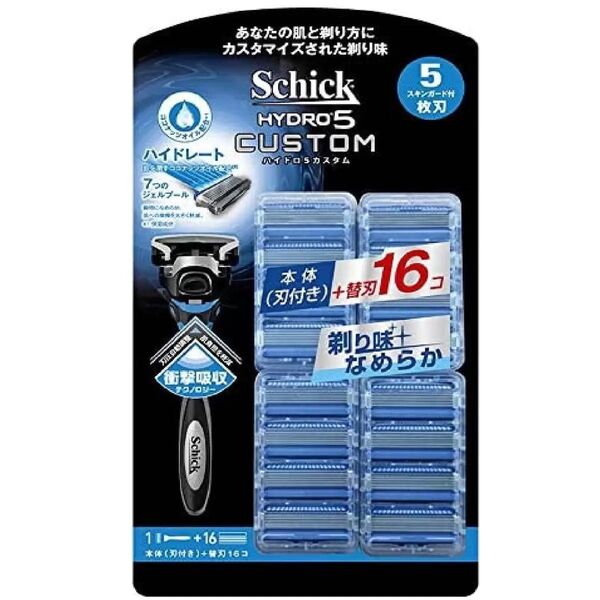 【新品】Schick(シック) 5枚刃 ハイドロ5 カスタム 本体+替刃16P