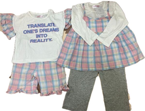 【未使用含む】女の子 半袖 長袖 パジャマ セットアップ ルームウェア 上下セット 110