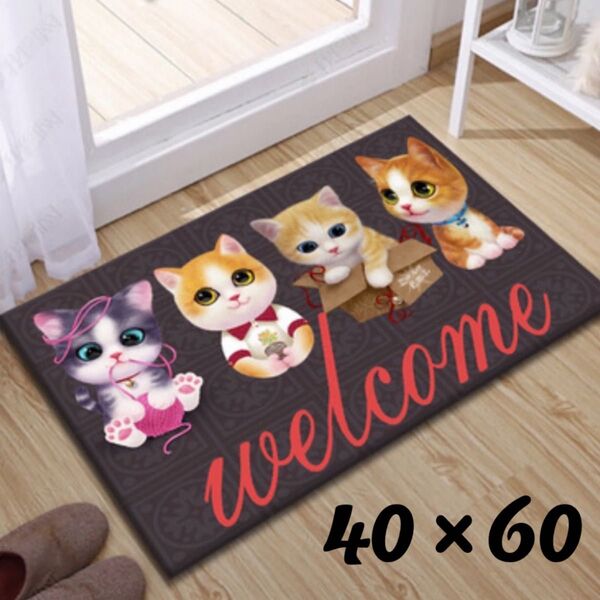 バスマット 玄関マット キッチンマット 猫 かわいい 多様性 トイレ おしゃれ