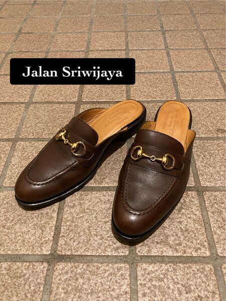 【美品】Jalan Sriwijaya ビット ミュール ブラウン サンダル 革靴 サイズ:5 1/2