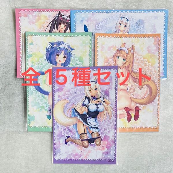 【全15種セット】ネコぱらafterくじ E賞 イラストカードセット ネコぱら さより SAYORI NEKO WORKs