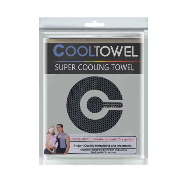 COOLTOWEL クールタオル 冷却タオル 熱中症対策 新品 ブラック 黒 スポーツ 冷感タオル アウトドア スポーツタオル