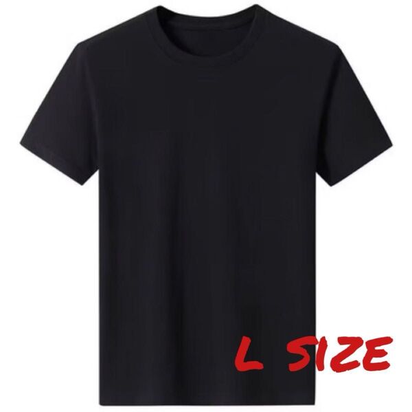 【Lサイズ】黒Tシャツ レディース 半袖 シンプル ブラック