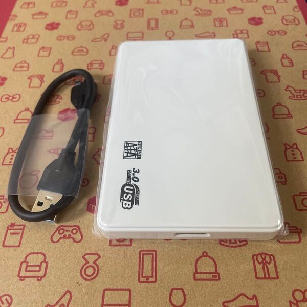 外付けハードディスク 1TB 大容量 外付けHDD USB3.0新品ケース付き