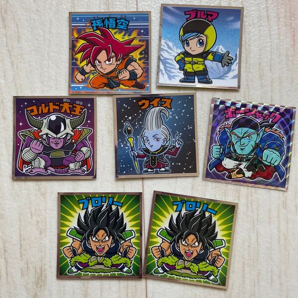 ロッテ ドラゴンボールマン超コレクターシール 孫悟空 ブロリー ウイス ブルマ