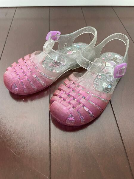 ハローキティ クリアピンク サンダル 18.0