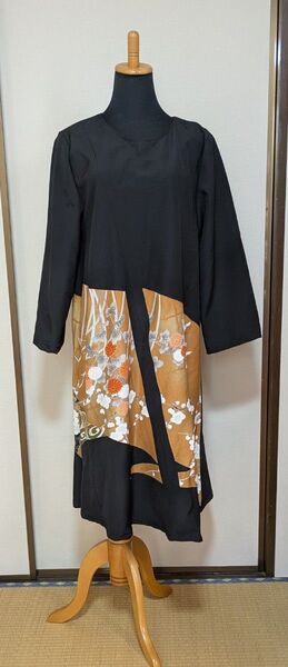 黒留袖ワンピースゆったりサイズ