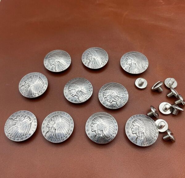 インディアンコンチョ 10個セット ネジ式 20mm