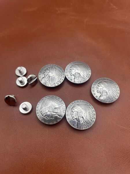 インディアンコンチョ ネジ式 20mm 5個セット