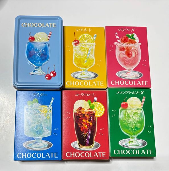 はじけるキャンディチョコレート メリーチョコレート 空き缶 空き箱 クリームソーダ 昭和 レトロ