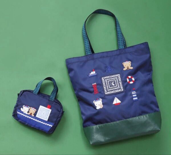 ☆ 第2弾! 紀ノ国屋×ファミリア コラボトートバッグ&ポーチ ☆ 数量限定 familiar エコバッグ ミニバッグ☆