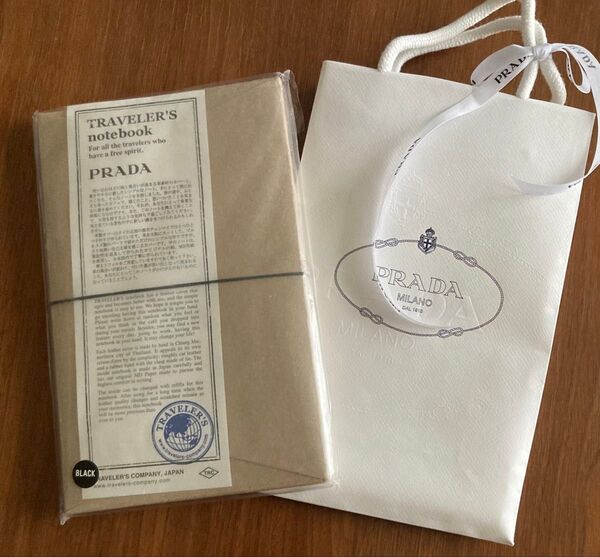 ☆ 新品・未使用 ☆ PRADA プラダ トラベラーズノート レギュラーサイズ ブラック ☆