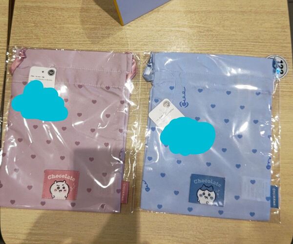 ちいかわ ハートチョコレート 巾着 ちいかわ、ハチワレセット 新品