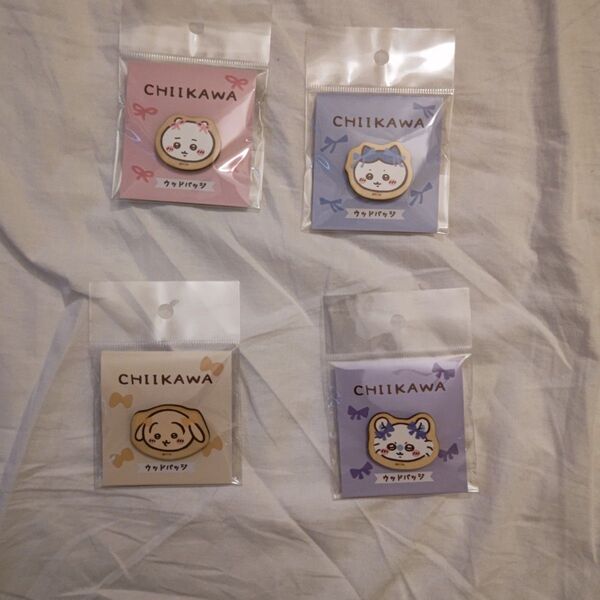 ちいかわ ウッドバッジ 新品 ちいかわ、ハチワレ、うさぎ、モモンガ セット