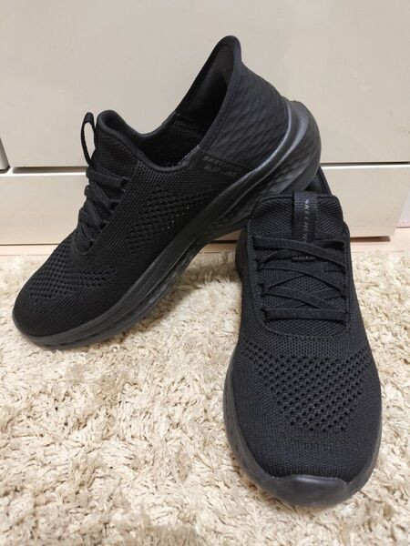 超美品 スケッチャーズ SKECHERS スリップインズ ブラック 210810-BBK スニーカー ハンズフリー 25.5cm