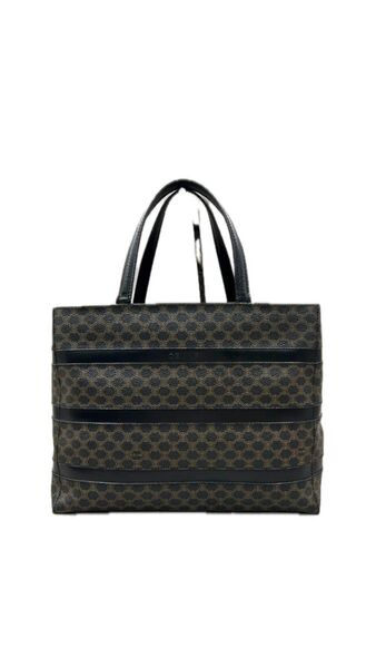美品 CELINE セリーヌ トートバッグ ハンドバッグ 黒マカダム ブラック ボー