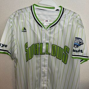 【クルーユニホーム】東京ヤクルトスワローズ ユニホーム さぁ、ミドれ!/ ストライプ/Yakult/Lサイズ/未使用/日本プロ野球