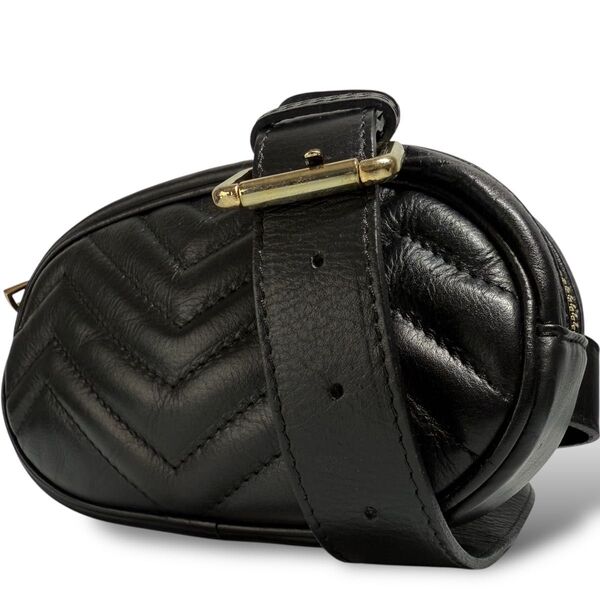 【極美品】andrea cordone アンドレアカルドネ 2way レザー 本革 ウエストポーチ ボディバッグ 黒 ブラック