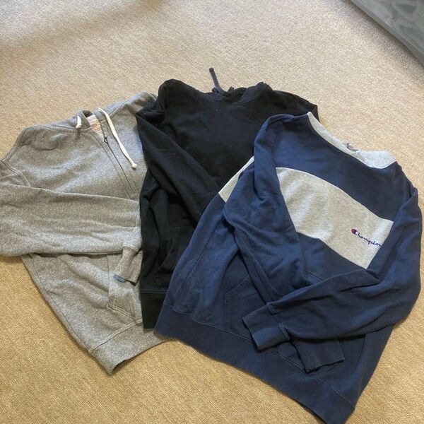 メンズパーカー アメリカンイーグル*GAP*チャンピオン XL 3着セット