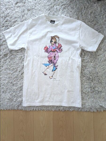 ■stussy×サムライチャンプルー Tシャツ フウ ステューシー■